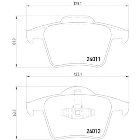 Pagid Brakes Disc Brake Pad, 355010801 355010801